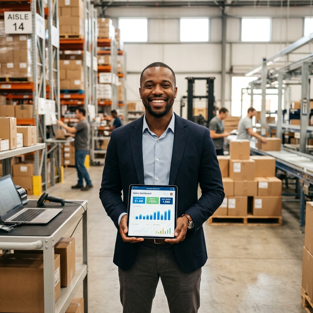 Successful Black entrepreneur using Ordvel Mall